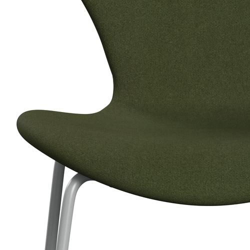 [product_category]-Fritz Hansen 3107 Chair Full Upholstery, Nine Grey/Tonus Military Green-Fritz Hansen-3107FU-TON131-DRNIGR-FRI-6