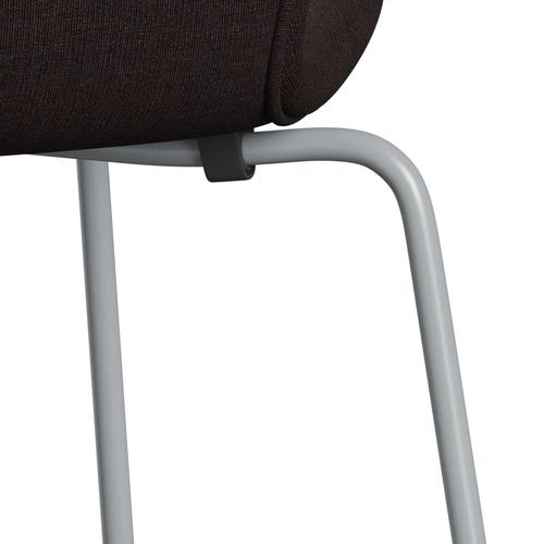 [product_category]-Fritz Hansen 3107 Chair Full Upholstery, Silver Grey/Canvas Black Stone-Fritz Hansen-3107FU-CA0364-SIGREY-FRI-7