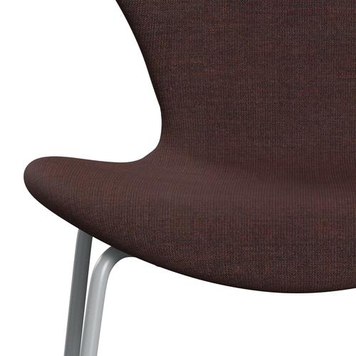 [product_category]-Fritz Hansen 3107 Chair Full Upholstery, Silver Grey/Canvas Stone Dark-Fritz Hansen-3107FU-CA0674-SIGREY-FRI-6