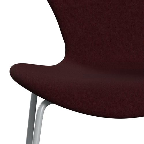 [product_category]-Fritz Hansen 3107 Chair Full Upholstery, Silver Grey/Christianshavn Red-Fritz Hansen-3107FU-CH1141-SIGREY-FRI-6