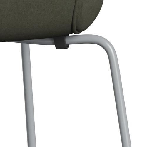 [product_category]-Fritz Hansen 3107 Chair Full Upholstery, Silver Grey/Divina Military Green-Fritz Hansen-3107FU-DIV944-SIGREY-FRI-7