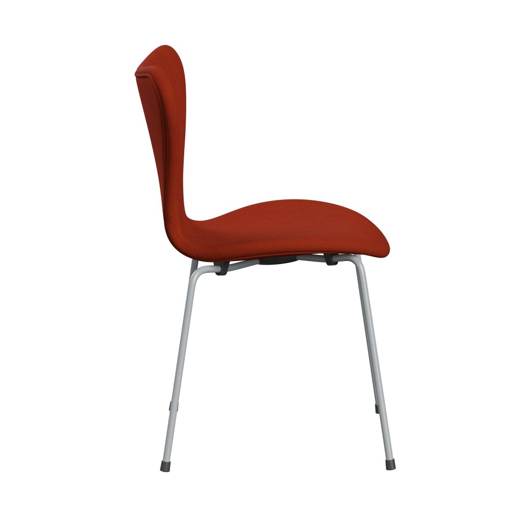 [product_category]-Fritz Hansen 3107 Chair Full Upholstery, Silver Grey/Divina Terracotta-Fritz Hansen-3107FU-DIV552-SIGREY-FRI-3