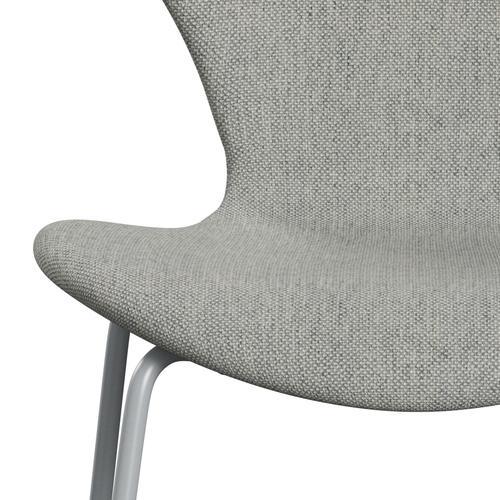 [product_category]-Fritz Hansen 3107 Chair Full Upholstery, Silver Grey/Hallingdal White/Grey-Fritz Hansen-3107FU-HAL110-SIGREY-FRI-6