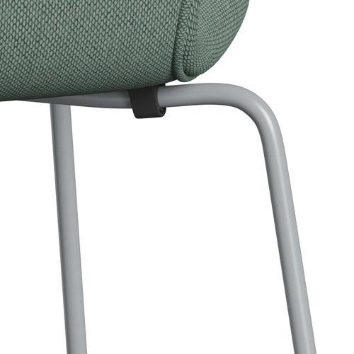 [product_category]-Fritz Hansen 3107 Chair Full Upholstery, Silver Grey/Re Wool Aqua/Natural-Fritz Hansen-3107FU-REW858-SIGREY-FRI-7