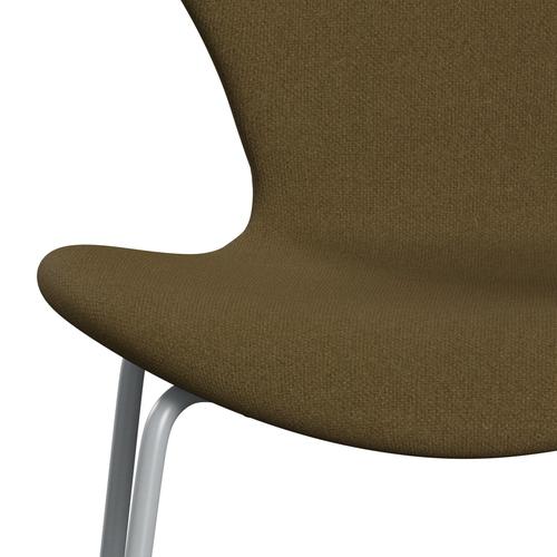 [product_category]-Fritz Hansen 3107 Chair Full Upholstery, Silver Grey/Tonus Khaki Green-Fritz Hansen-3107FU-TON974-SIGREY-FRI-6