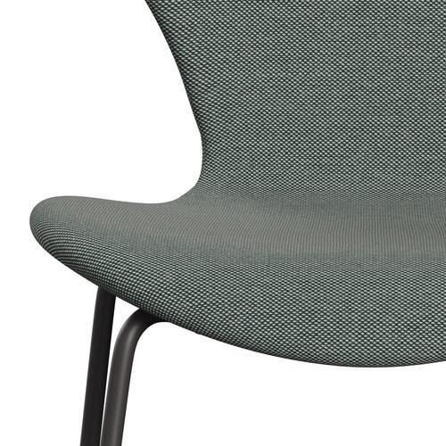 [product_category]-Fritz Hansen 3107 Chair Full Upholstery, Warm Graphite/Steelcut Trio White/Dark Green-Fritz Hansen-3107FU-STR916-WARGRA-FRI-6