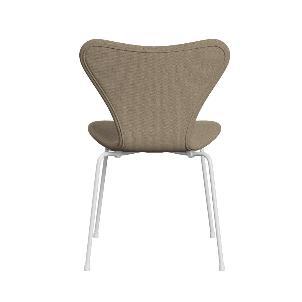 [product_category]-Fritz Hansen 3107 Chair Full Upholstery, White/Capture Sand-Fritz Hansen-3107FU-CP6101-DRWH-FRI-4