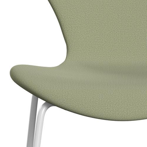 [product_category]-Fritz Hansen 3107 Chair Full Upholstery, White/Capture Soft Green-Fritz Hansen-3107FU-CP5101-DRWH-FRI-6