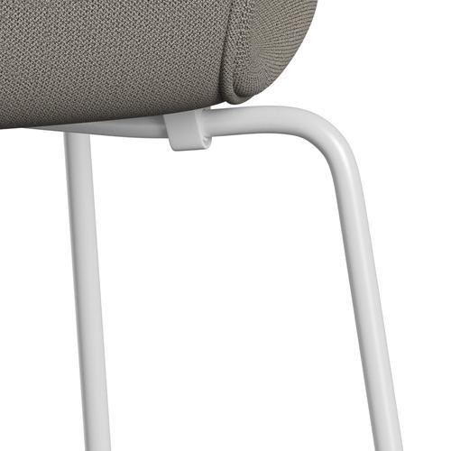 [product_category]-Fritz Hansen 3107 Chair Full Upholstery, White/Capture Warm Grey-Fritz Hansen-3107FU-CP4401-DRWH-FRI-7