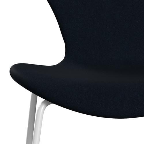 [product_category]-Fritz Hansen 3107 Chair Full Upholstery, White/Divina Dark Blue-Fritz Hansen-3107FU-DIV793-DRWH-FRI-6