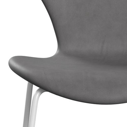 [product_category]-Fritz Hansen 3107 Chair Full Upholstery, White/Embrace Concrete-Fritz Hansen-3107FU-SECONC-DRWH-FRI-6