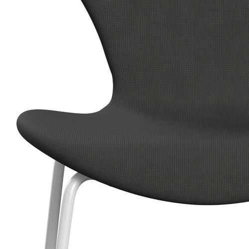 [product_category]-Fritz Hansen 3107 Chair Full Upholstery, White/Fame Brown (F61060)-Fritz Hansen-3107FU-F61060-DRWH-FRI-6