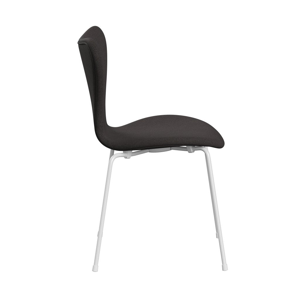 [product_category]-Fritz Hansen 3107 Chair Full Upholstery, White/Remix Black (Rem276)-Fritz Hansen-3107FU-REM276-DRWH-FRI-3