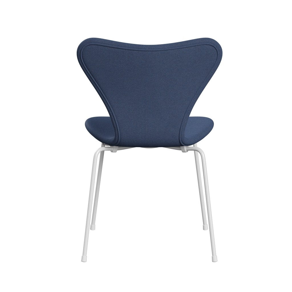 [product_category]-Fritz Hansen 3107 Chair Full Upholstery, White/Remix Blue (Rem743)-Fritz Hansen-3107FU-REM743-DRWH-FRI-4