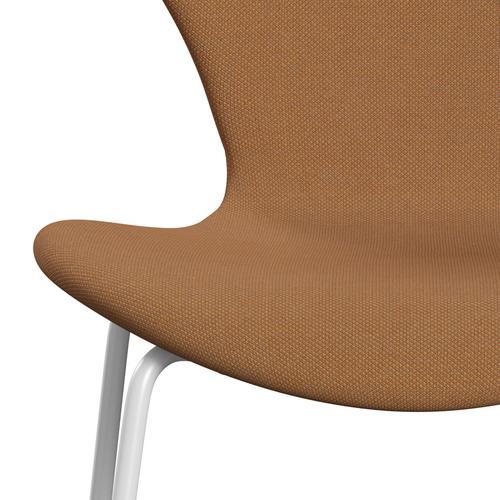 [product_category]-Fritz Hansen 3107 Chair Full Upholstery, White/Steelcut Trio Camel-Fritz Hansen-3107FU-STR436-DRWH-FRI-6