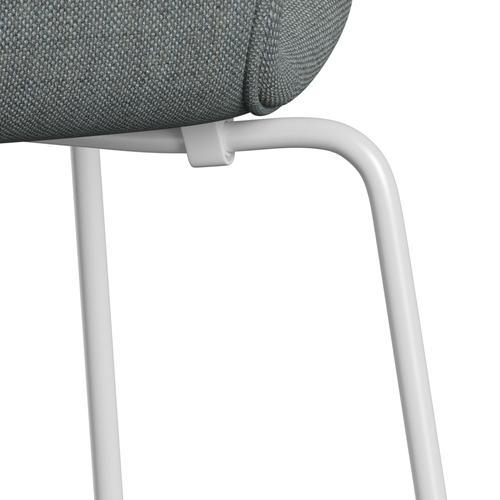 [product_category]-Fritz Hansen 3107 Chair Full Upholstery, White/Sunniva 2 Grey/Pale Green-Fritz Hansen-3107FU-SV152-DRWH-FRI-7