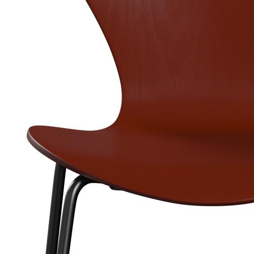 [product_category]-Fritz Hansen 3107 Chair Unupholstered, Black/Dyed Ash Venetian Red-Fritz Hansen-3107-CA675-DRBL-FRI-6