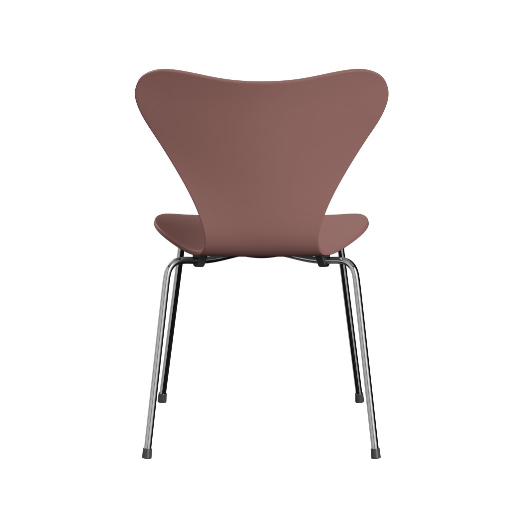 [product_category]-Fritz Hansen 3107 Chair Unupholstered, Chrome/Lacquered Wild Rose-Fritz Hansen-3107-LA630-CST-FRI-4