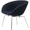  Aj Pot Lounge Chair Chromed Frame Fabric Christianshavn Dark Blue