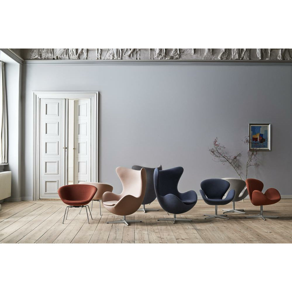 [product_category]-Fritz Hansen Aj Pot Lounge Chair Chromed Frame Fabric, Christianshavn Light Red Uni-Fritz Hansen-3318-Chromed-Christianshavn-1130-FRI-4