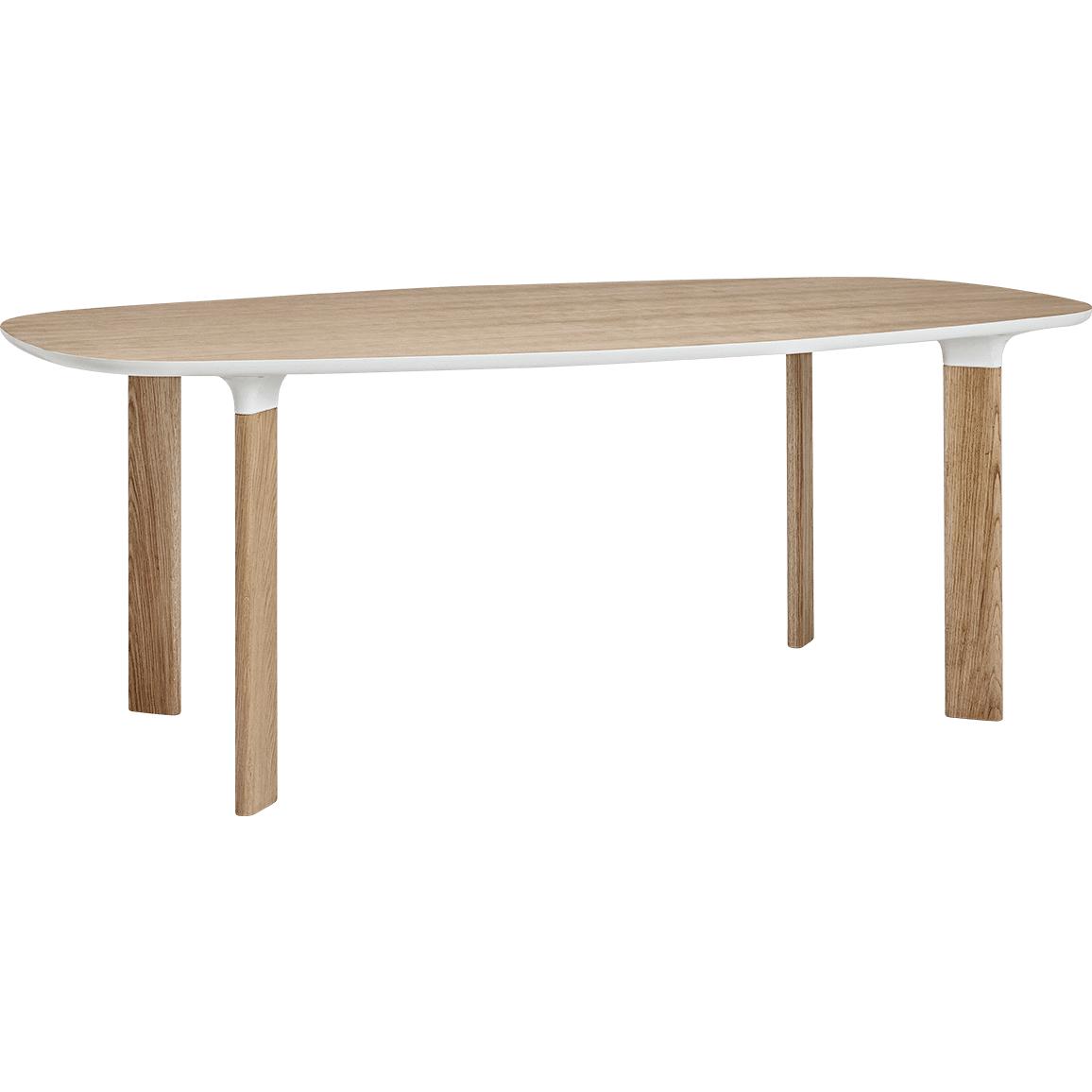 [product_category]-Fritz Hansen Analog Table 185 Cm, Oak Veneer / Oak Wood-Fritz Hansen-JH63-oak/white/oak-FRI-1