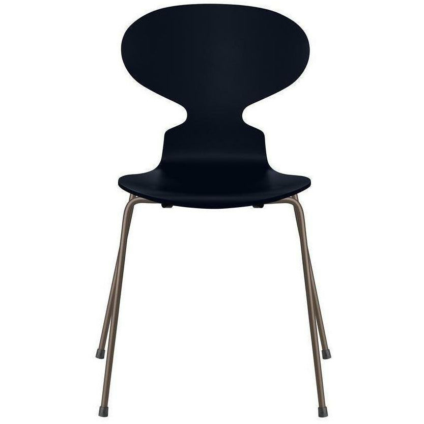 [product_category]-Fritz Hansen Ant Chair Lacquered Midnight Blue Bowl, Brown Bronze Base-Fritz Hansen-3101-LAKERET-MIDNIGHT-BROWN-FRI-1