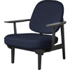  Jh97 Fred Lounge Chair Black Dyed Ash Dark Blue