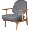  Jh97 Fred Lounge Chair Oiled Oak Green