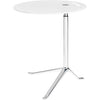 Fritz Hansen Ks11 Little Friend™ Adjustable Table, Polished Aluminium/White Laminate