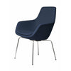 Fritz Hansen Little Giraffe Armchair Chrome Base Fabric Christianshavn, Blue Uni