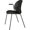 Fritz Hansen N02 Recycle Chair With Armrest Monochrome 4 Legged, Black