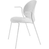 Fritz Hansen N02 Recycle Chair With Armrest Monochrome 4 Legged, White