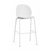 Fritz Hansen N02 Recycle High Bar Stool, Off White/Off White