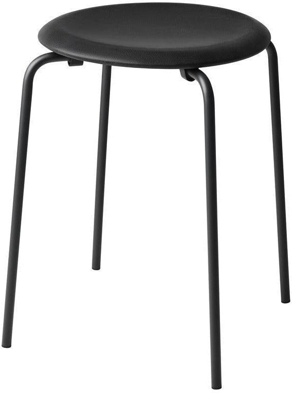 [product_category]-Fritz Hansen Objects Dot Stool, Black Leather-Fritz Hansen-5704890401057-840105-FRI-1