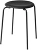 Fritz Hansen Objects Dot Stool, Black Leather