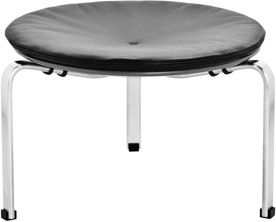 [product_category]-Fritz Hansen Pk33 Stool Leather, Grace Black-Fritz Hansen-PK33-FRI-1