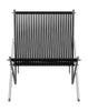 Fritz Hansen Pk4 Longe Chair Flag Halyard, Black/Steel