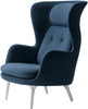 Fritz Hansen Ro Lounge Chair Two Tonus Aluminium, Fame/Canvas Dark Blue