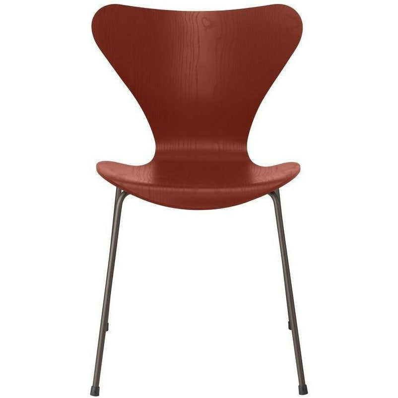 [product_category]-Fritz Hansen Series 7 Chair Dyed Ash Venetian Red Bowl, Brown Bronze Base-Fritz Hansen-3107-FARVET-VENETIAN-BROWN-FRI-1