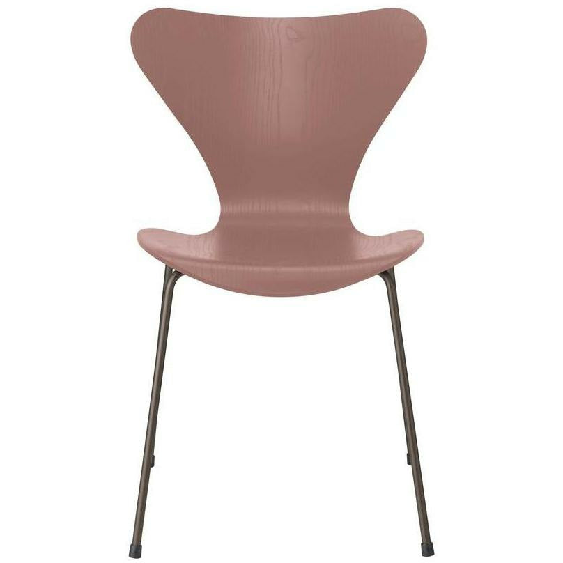 [product_category]-Fritz Hansen Series 7 Chair Dyed Ash Wild Rose Bowl, Brown Bronze Base-Fritz Hansen-3107-FARVET-WILD-BROWN-FRI-1