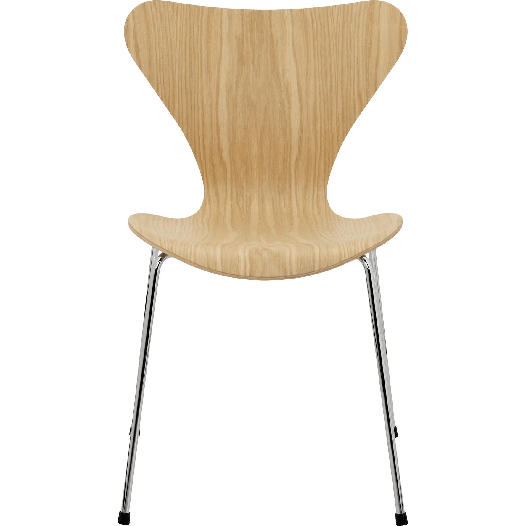 [product_category]-Fritz Hansen Series 7 Chair Veneer Oak Shell, Chromed Steel Base-Fritz Hansen-3107-Finer-Oak-Chrome-FRI-1