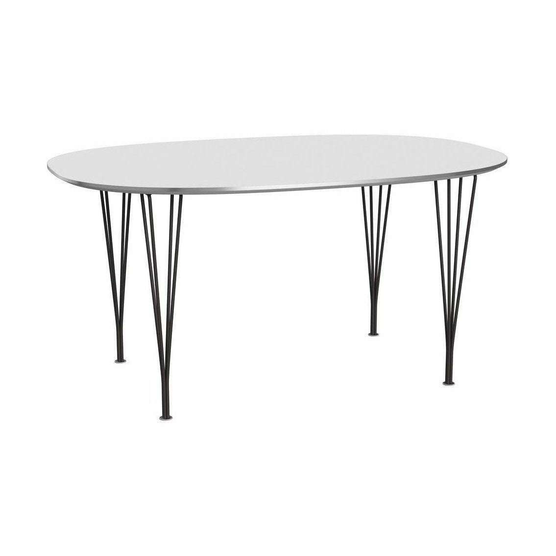 Fritz Hansen Super Ellipse Esstisch 100x150 Cm, Weiß/Warm Graphit