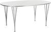 Fritz Hansen Super Ellipse Table 100 X170 Cm, White Laminate