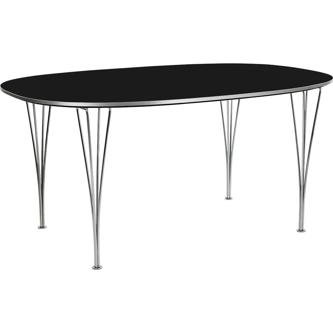 [product_category]-Fritz Hansen Super Ellipse Table 120 X180 Cm, Black Laminate-Fritz Hansen-B613-black-FRI-1