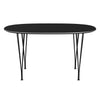 Fritz Hansen Superellipse Esstisch Schwarz/Schwarz Fenix Laminate, 135x90 Cm