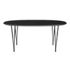 Fritz Hansen Superellipse Esstisch Schwarz/Schwarz Fenix Laminate, 170x100 Cm