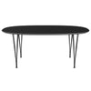 Fritz Hansen Superellipse Esstisch Schwarz/Schwarz Fenix Laminate, 180x120 Cm