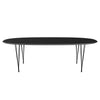 Fritz Hansen Superellipse Esstisch Schwarz/Schwarz Fenix Laminate, 240x120 Cm