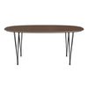 Fritz Hansen Superellipse™ Dining Table Black/Walnut Veneer, 170x100 Cm