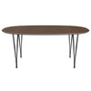 Fritz Hansen Superellipse™ Dining Table Black/Walnut Veneer, 180x120 Cm